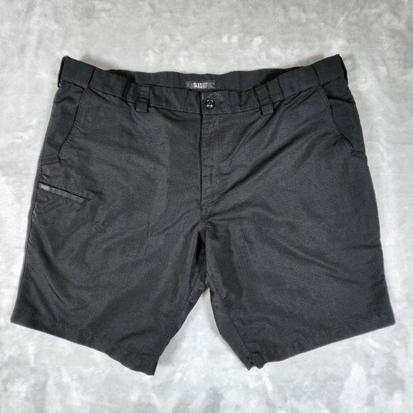 5.11 Tactical Fast-Tac Urban Shorts 44 Black Polyester Ripstop Performance Work - Picture 1 of 9